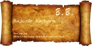 Bajczár Barbara névjegykártya